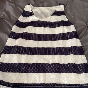 Black and White Striped Cover Up